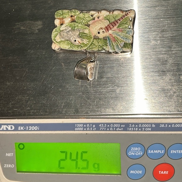 Vintage Sterling Silver Ivory Pendant - Picture 5 of 10